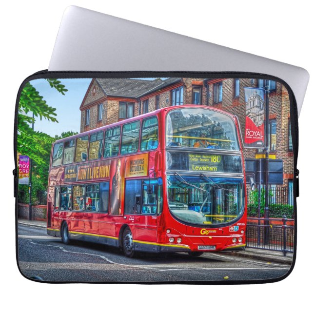 Funda Para Portátil Londres a Lewisham Red Double-Decker Bus Reino Uni (Frente)