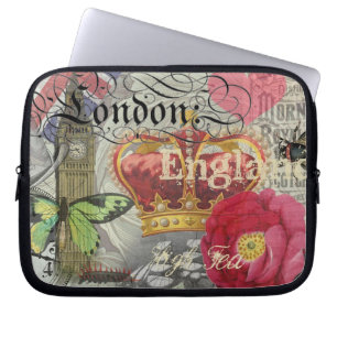 Funda Para Portátil Londres Inglaterra Viaje Viaje Arte Viejo Europa