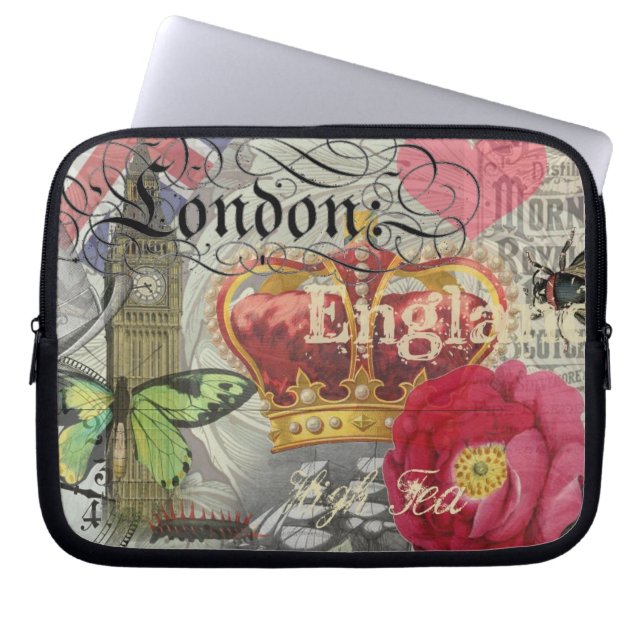 Funda Para Portátil Londres Inglaterra Viaje Viaje Arte Viejo Europa (Frente)