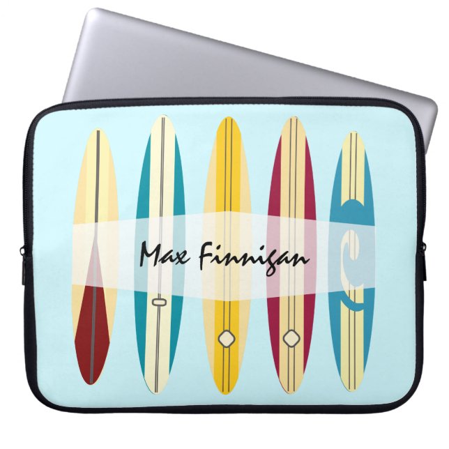 Funda Para Portátil Longboard de vintage (Frente)