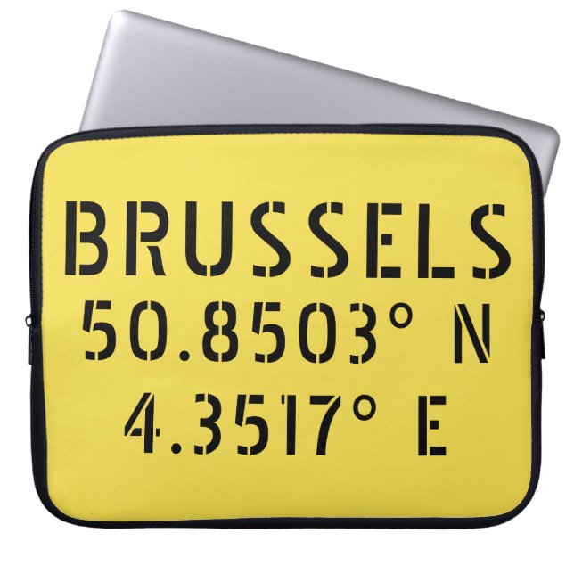 Funda Para Portátil Longitud del latido de Bruselas (Frente)