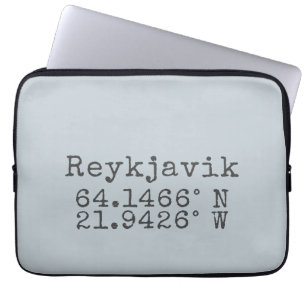 Funda Para Portátil Longitud del Reykjavik Islandia Latitude