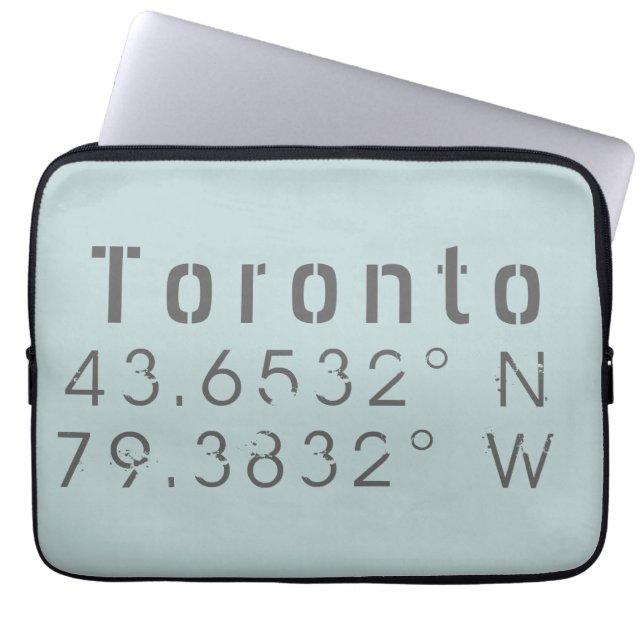 Funda Para Portátil Longitud del Toronto Latitude (Frente)