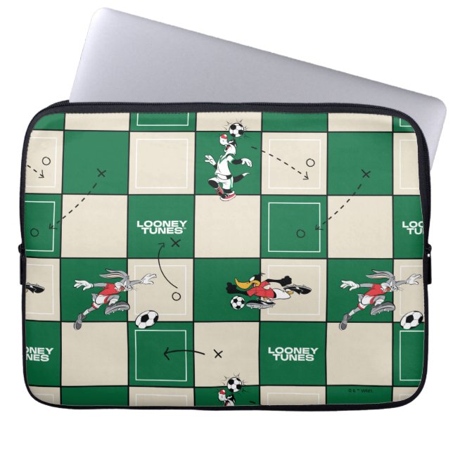 Funda Para Portátil LOONEY TUNES™ Soccer Grid Pattern (Frente)