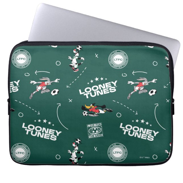 Funda Para Portátil LOONEY TUNES™ Soccer Playbook Pattern (Frente)