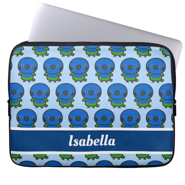 Funda Para Portátil Loro de cabeza azul (Frente)