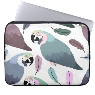 Funda Para Portátil Loros Modernos Patrón Tropical