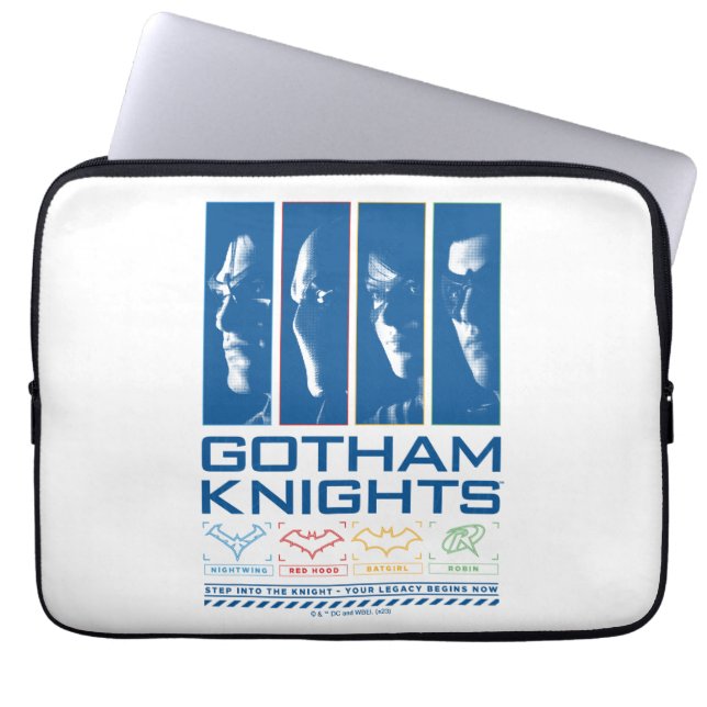 Funda Para Portátil Los Caballeros Gotham Enfrentan Paneles (Frente)