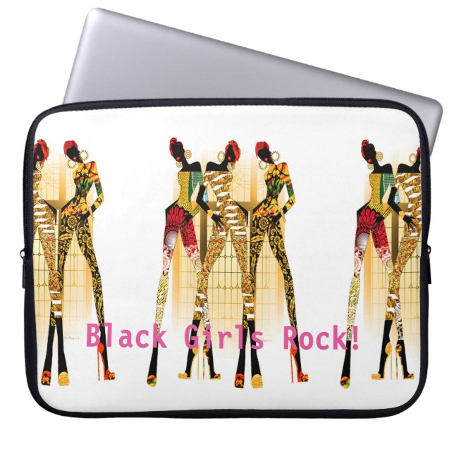 Funda Para Portátil ¡Los Chicas negros rockean! (Frente)