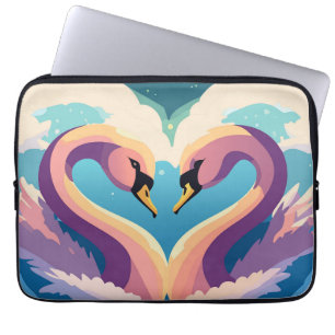 Funda Para Portátil Los Cisnes Enamorados