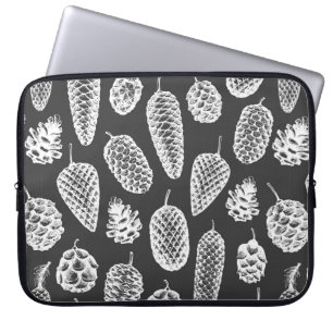 Funda Para Portátil Los conos de pino dibujaron a mano un patrón impec