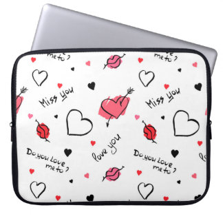Funda Para Portátil Los corazones de San Valentín se marcan sin proble