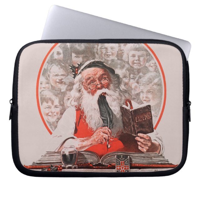Funda Para Portátil Los costos de Santa (Frente)