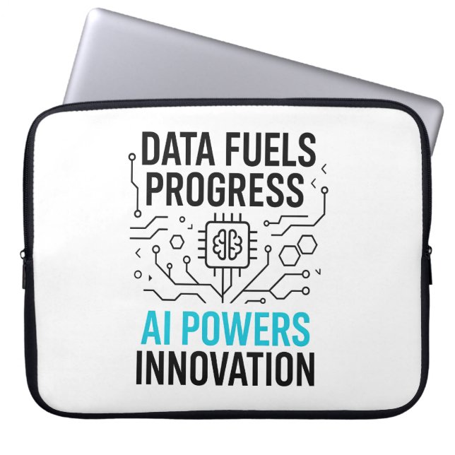 Funda Para Portátil Los datos alimentan la manga de progreso | Protecc (Frente)