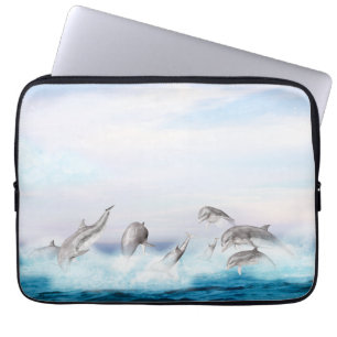 Funda Para Portátil Los delfines saltantes