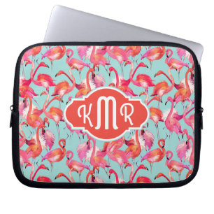 Funda Para Portátil Los flamencos de la acuarela recolectaron el