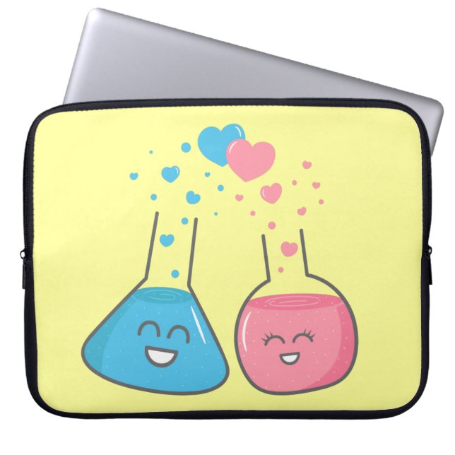 Funda Para Portátil Los frascos lindos en amor, tenemos química (Frente)