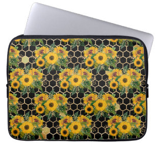Funda Para Portátil Los girasoles se vuelven naturalmente hacia la luz