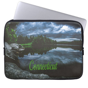 Funda Para Portátil Los hermosos árboles del lago de Connecticut