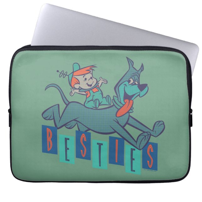 Funda Para Portátil Los Jetsons | Elroy & Astro Besties (Frente)