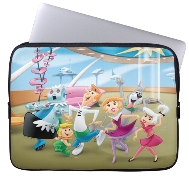 Funda Para Portátil Los Jetsons | Fiesta de danza familiar (Frente)
