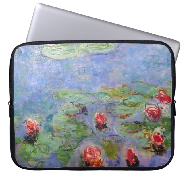 Funda Para Portátil Los lirios de agua de Claude Monet (Frente)