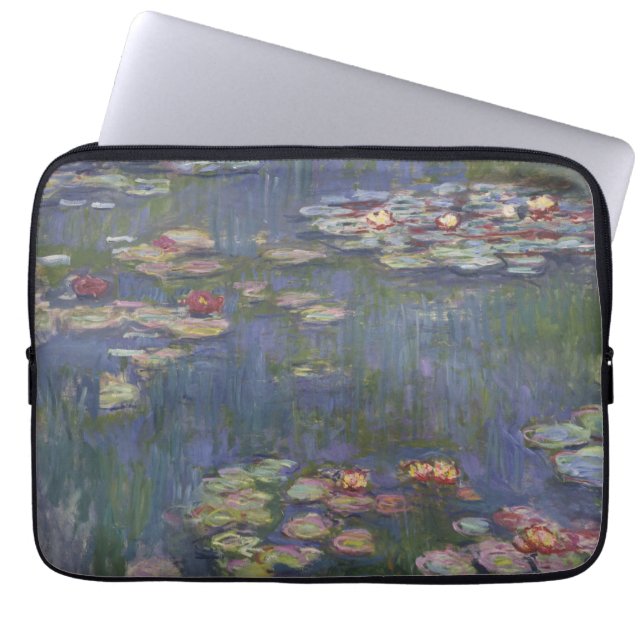 Funda Para Portátil Los lirios de agua de Claude Monet (Frente)