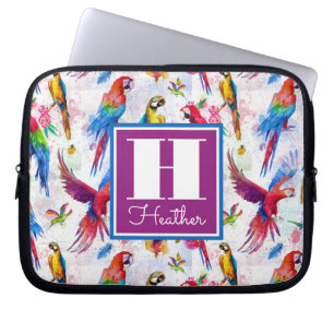 Funda Para Portátil Los loros del estilo de la acuarela el   añaden s