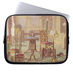 Funda Para Portátil Los muebles góticos de Pugin, por Augustus Charle