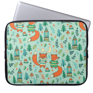 Funda Para Portátil Los niños no tienen fisuras con zorros jóvenes. Ni