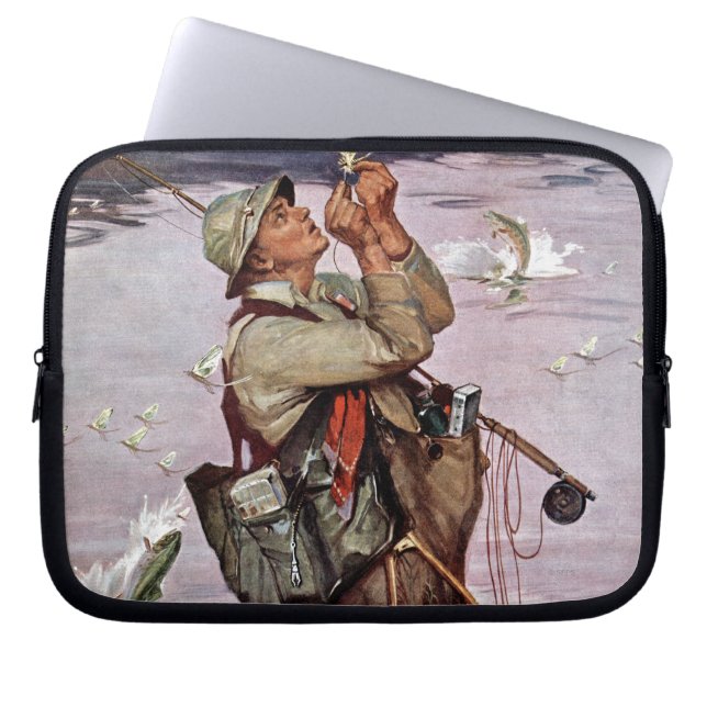 Funda Para Portátil Los pescados están saltando (Frente)