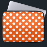 Funda Para Portátil Los puntos de la polka blanca en el naranja<br><div class="desc">Los puntos de la polka blanca en el naranja</div>