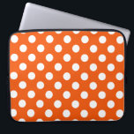 Funda Para Portátil Los puntos de la polka blanca en el naranja<br><div class="desc">Los puntos de la polka blanca en el naranja</div>