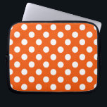 Funda Para Portátil Los puntos de la polka blanca en el naranja<br><div class="desc">Los puntos de la polka blanca en el naranja</div>