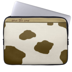 Funda Para Portátil Los puntos de vaca GUARDAN el marrón de la vaca