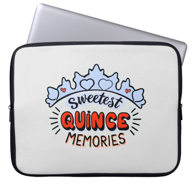 Funda Para Portátil Los Recuerdos más dulces de Quinceañera (Frente)
