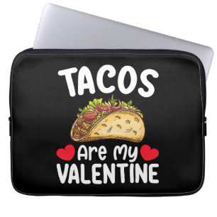 Funda Para Portátil Los Tacos Son Mi Día de San Valentín Divertido Ama
