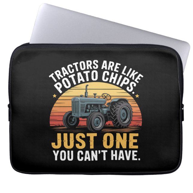 Funda Para Portátil Los tractores son como papas fritas (Frente)