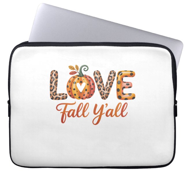 Funda Para Portátil Love Fall Y'all Fall (Frente)
