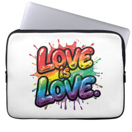 Funda Para Portátil Love Is Love - Rainbow Pride Quote Art