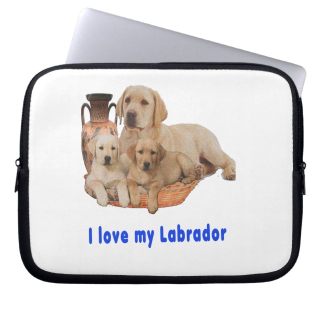Funda Para Portátil Love my Labrador (Frente)
