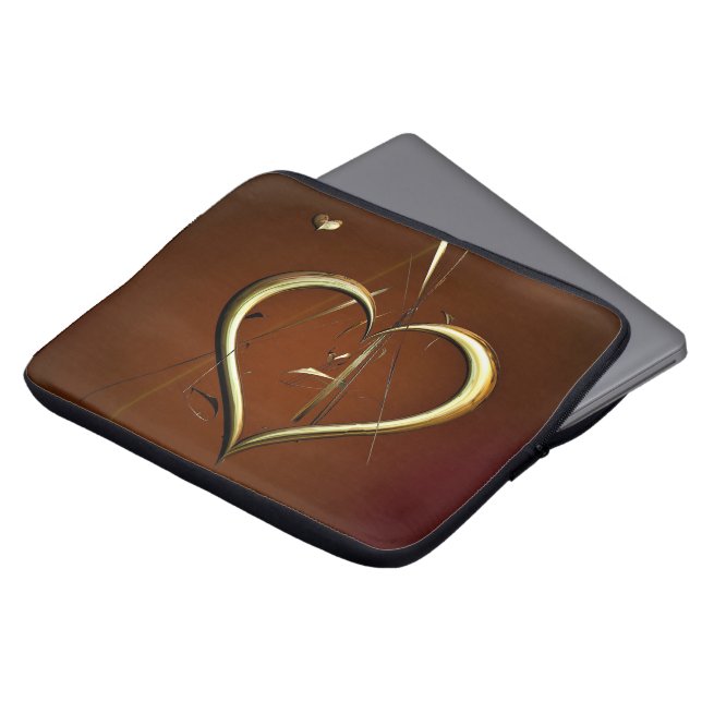 Funda Para Portátil Love Shards of Gold Electronics Bag (Superior anverso)