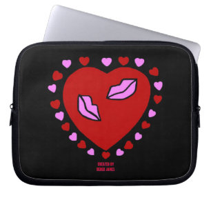 Funda Para Portátil Lovely Heart Kisses Neoprene Laptop Sleeve