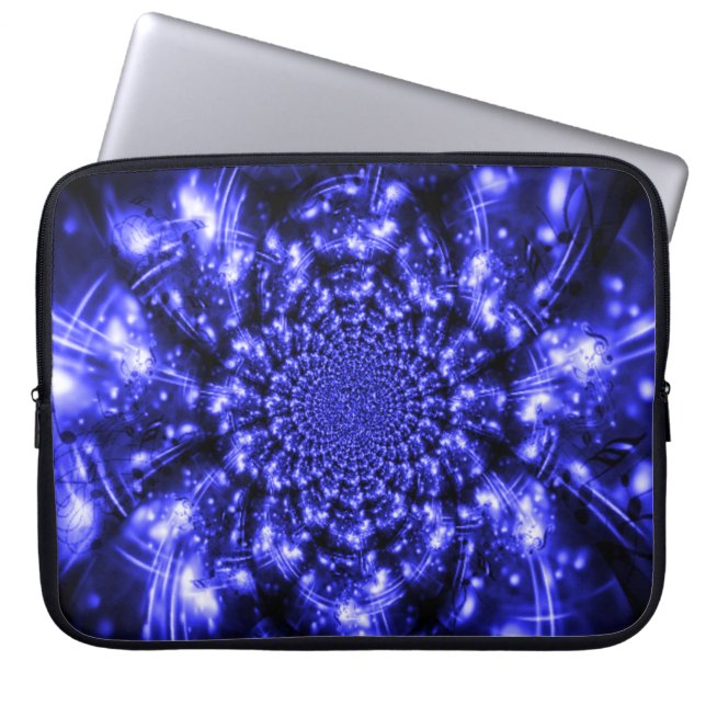 Funda Para Portátil Luces Azules Brillantes (Frente)
