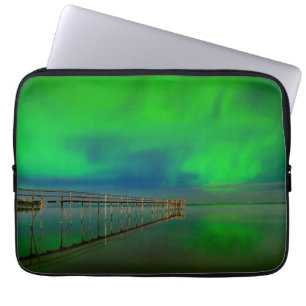 Funda Para Portátil Luces boreales Lago Winnipeg Canadá, Manitoba