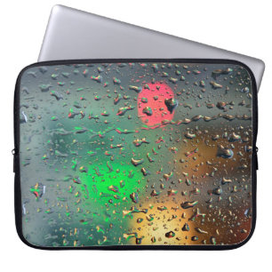 Funda Para Portátil Luces brillantes y hermosas en la lluvia