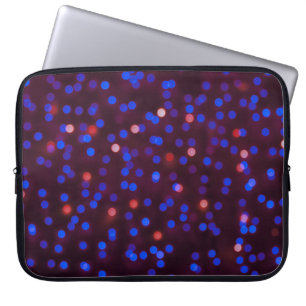 Funda Para Portátil Luces de navidad, fondo festivo, borroso.