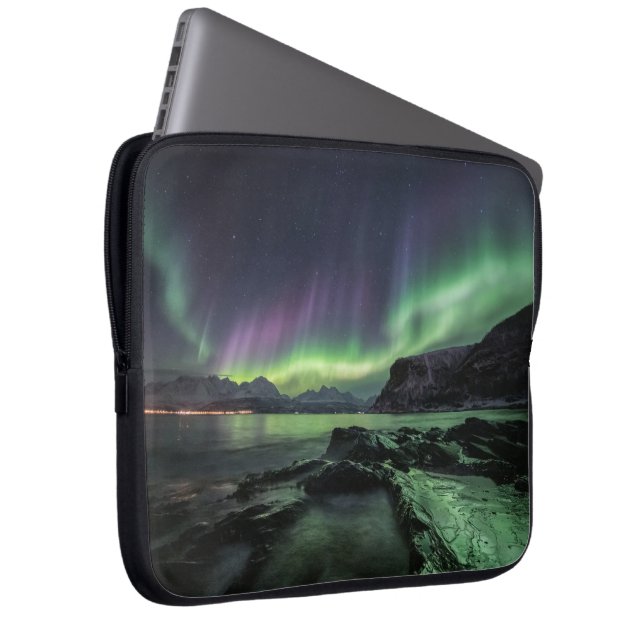 Funda Para Portátil Luces del Norte de Noruega (Anverso derecho)
