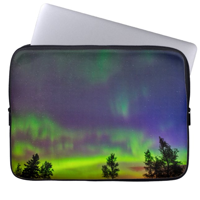 Funda Para Portátil Luces del Norte | Manitoba Canadá (Frente)