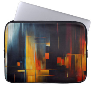 Funda Para Portátil Luces Urbanas Geometría Abstracta